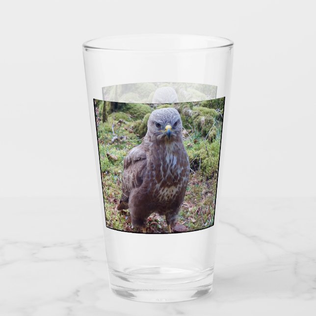 Bold Fierce Buzzard With Attitude Wildlife  Glass (Front)