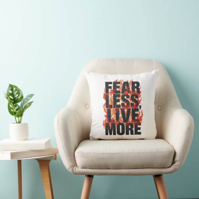 Bold Fiery Motivational Typography Cushion (Chair)