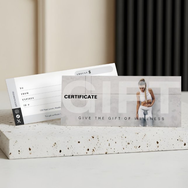 Bold Fitness Full Photo Design Gift Certificate (Bold Fitness Full Photo Design Gift Certificate)