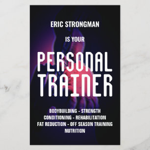 Bold fitness trainer masculine  flyer