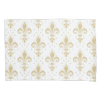 Bold fleur-de-lis seamless pattern on white
