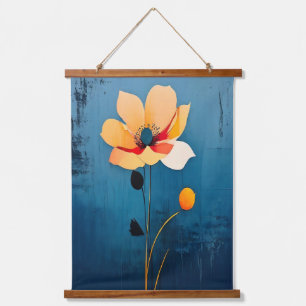 Bold Floral Art with Abstract Flower Hanging Tapestry