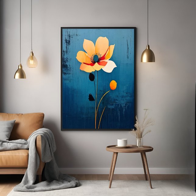 Bold Floral Art with Abstract Flower Poster (Creator Uploaded)