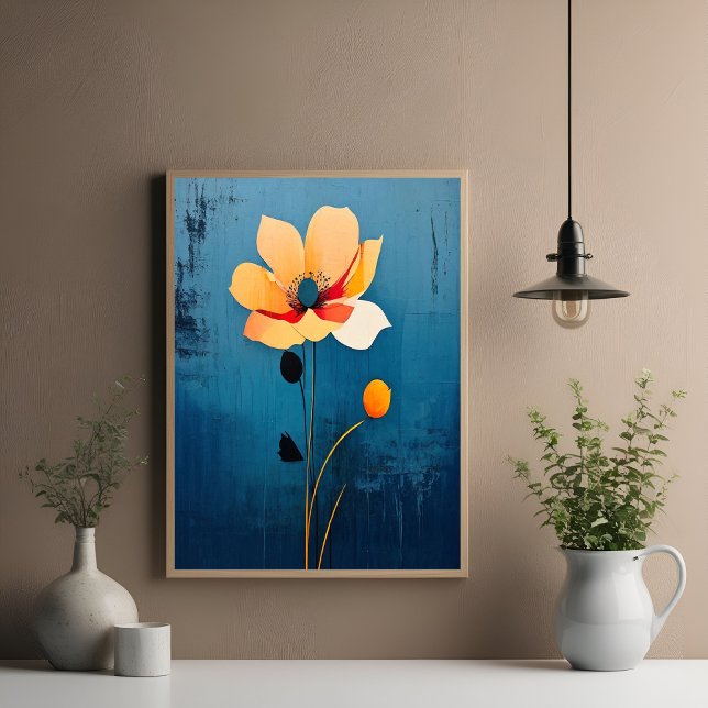 Bold Floral Art with Abstract Flower Poster (Creator Uploaded)