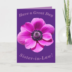 Bold Floral Birthday Card for Sister-in-Law