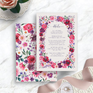 Bold Floral Details Enclosure Card