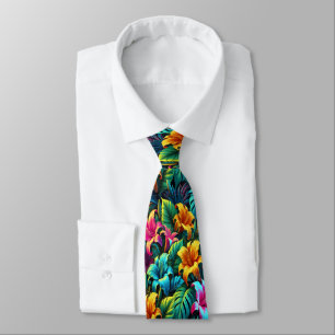 Bold Floral Explosion in Electric Colours Tie