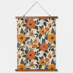 Bold Floral Geometry Tapestry