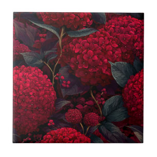 Bold Floral Hydrangeas  Tiles  For Home Flooring