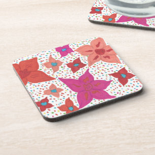 Bold Floral Pattern Coaster