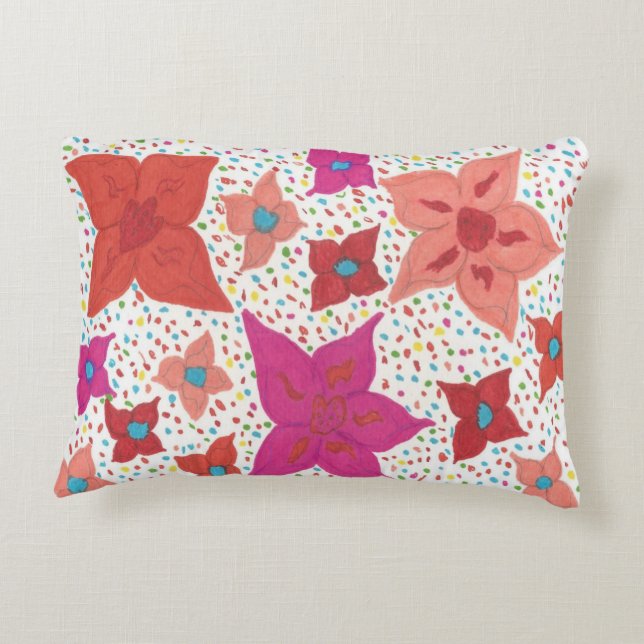 Bold Floral Pattern Decorative Cushion (Back)