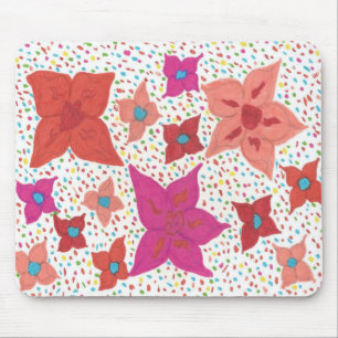 Bold Floral Pattern Mouse Pad