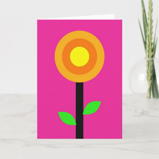 Bold Floral Pop Art Card (Front)