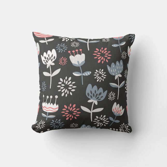 Bold Floral Symphony Cushion (Front)