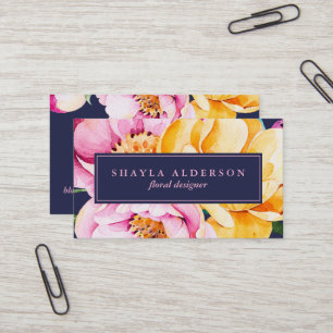 Bold Floral The Spotted Olive Business Card