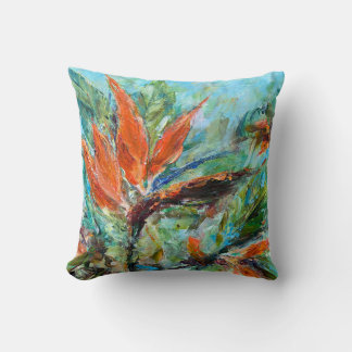 Bold Floral Throw Pillow