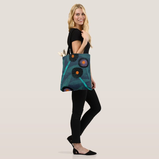 Bold Floral Tote Bag (On Model)