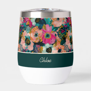 Bold Floral Watercolor Name 