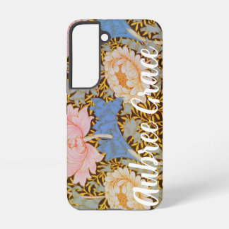 Bold Floral Wm Morris Add a Name Samsung Galaxy Case
