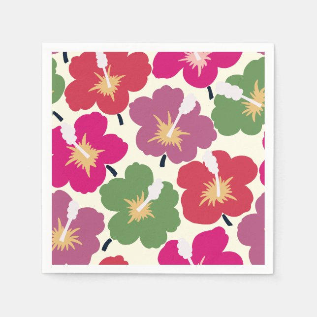 Bold Florals Multicolored  Napkin (Front)