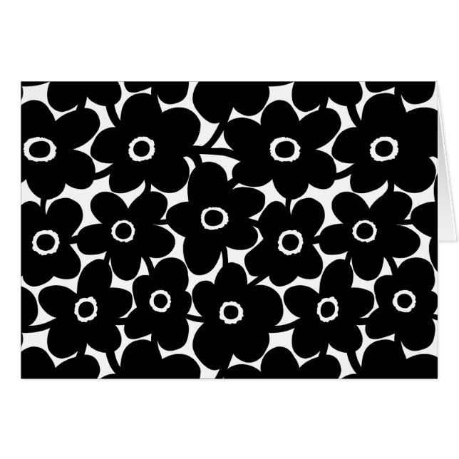 Bold Flowers - Black and White (Front Horizontal)