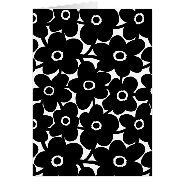 Bold Flowers - Black and White (Front)