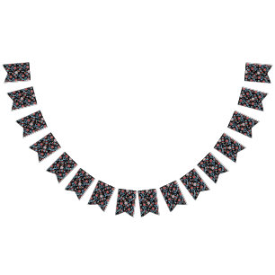 Bold Folk Floral Pattern Bunting