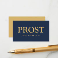 Bold Font "Prost" German Free Drinks Ticket