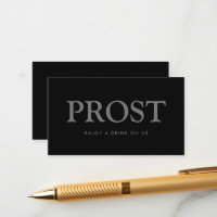 Bold Font "Prost" German Free Drinks Ticket