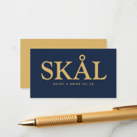 Bold Font "Skål" Nordic Free Drinks Ticket