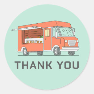Bold Food Truck Thank You Sticker 