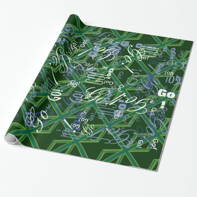 Bold Forest Green Union Jack Wrapping Paper (Unrolled)