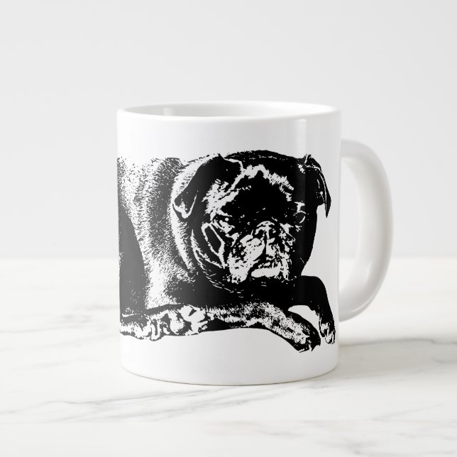 Bold Form, Cozy Reflections Large Coffee Mug (Front Right)