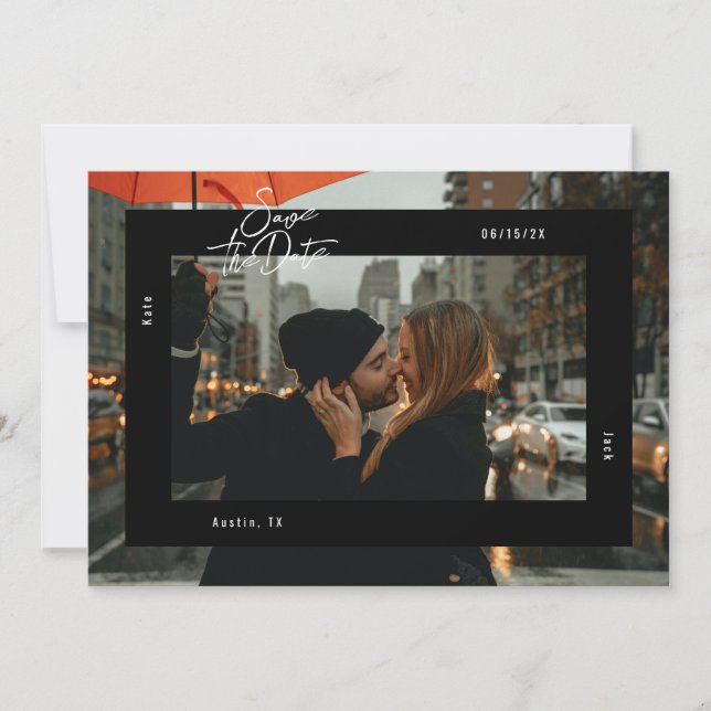 Bold Frame Save the Date card (Front)
