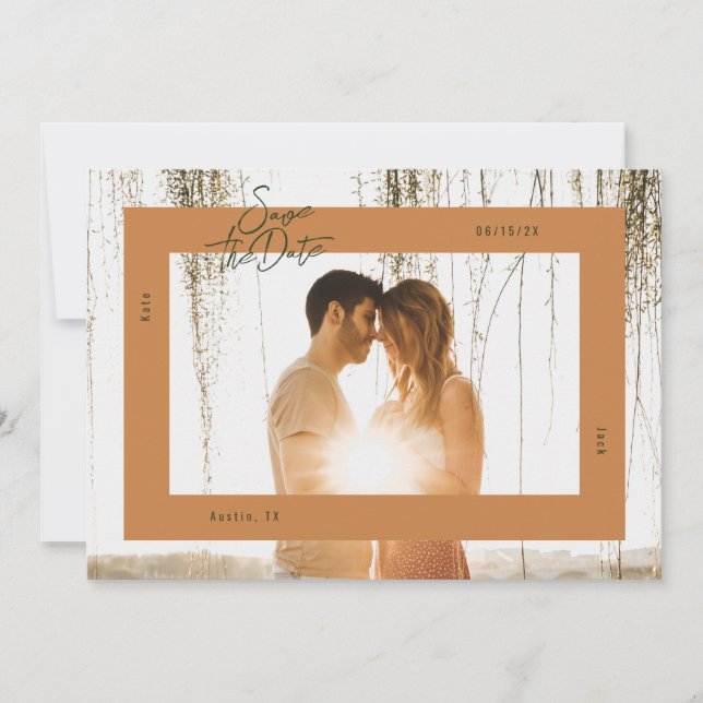 Bold Frame Save the Date card (Front)