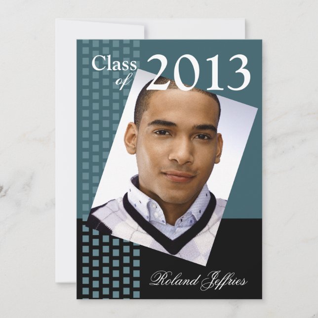Bold Fresh Class of 2013 Grad Photo Party Invitation (Front)