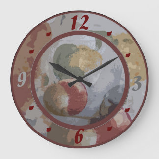 Bold Fruit Round Large Clock