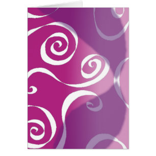 Bold Funky Scrolls - reverse pink-blend
