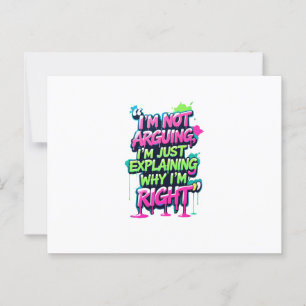 Bold Funny Quote Neon Graffiti Design Postcard
