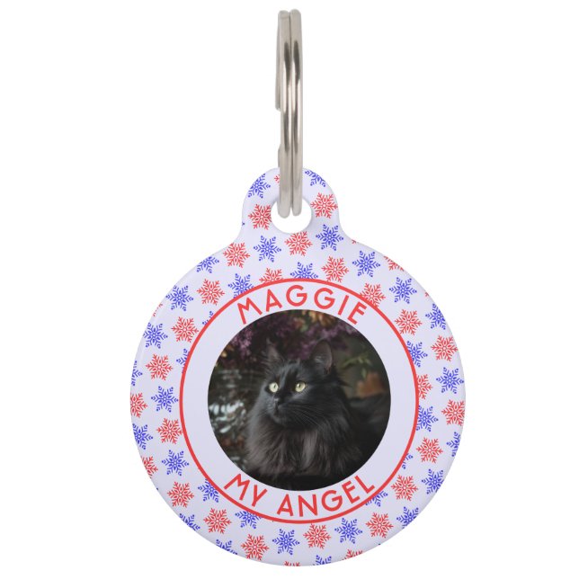 Bold Fur Parent Gift Christmas Pattern  Pet Tag (Front)