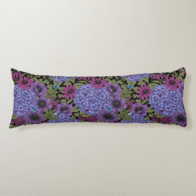 Bold garden florals body cushion (Front)