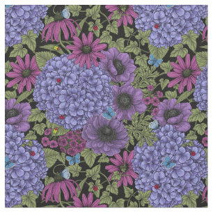 Bold garden florals fabric
