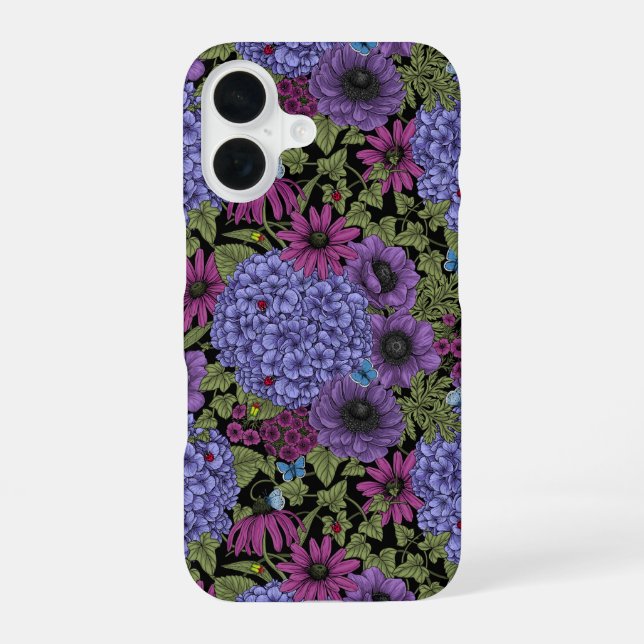 Bold garden florals iPhone 16 case (Back)