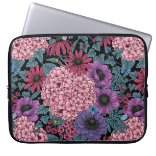 Bold garden florals laptop sleeve