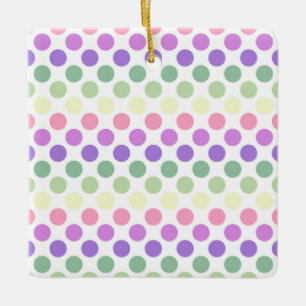 Bold Genderfae Pride Flag Colours Polkadots Ceramic Ornament