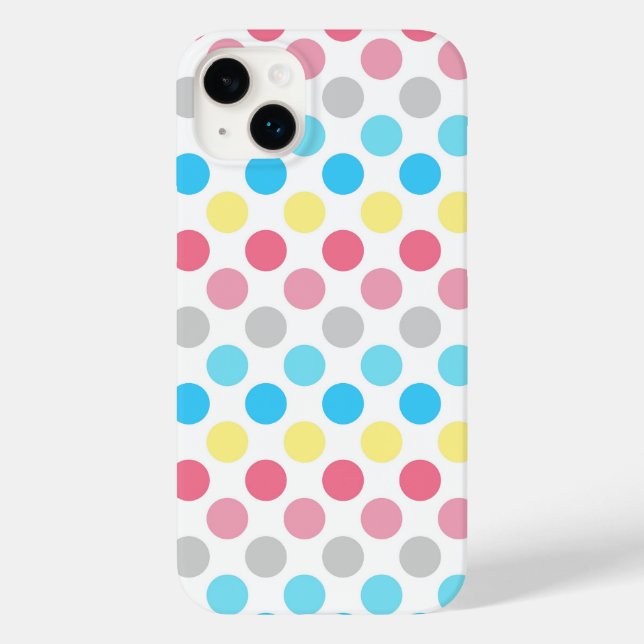 Bold Genderflux Pride Flag Colours Polkadots Case-Mate iPhone Case (Back)