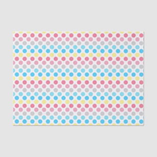 Bold Genderflux Pride Flag Colours Polkadots Tissue Paper