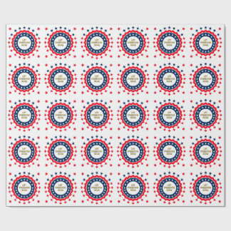 Bold Geometric 4th of July Design Wrapping Paper