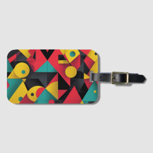 Bold Geometric Abstract Modern Art Luggage Tag
