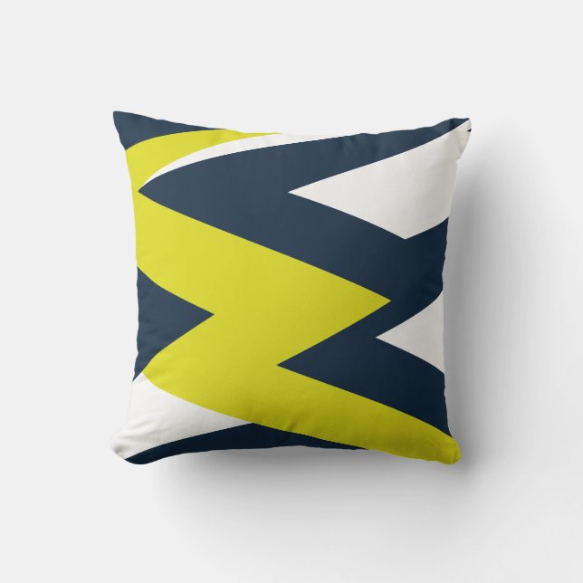Bold Geometric Abstract Pattern Cushion (Front)